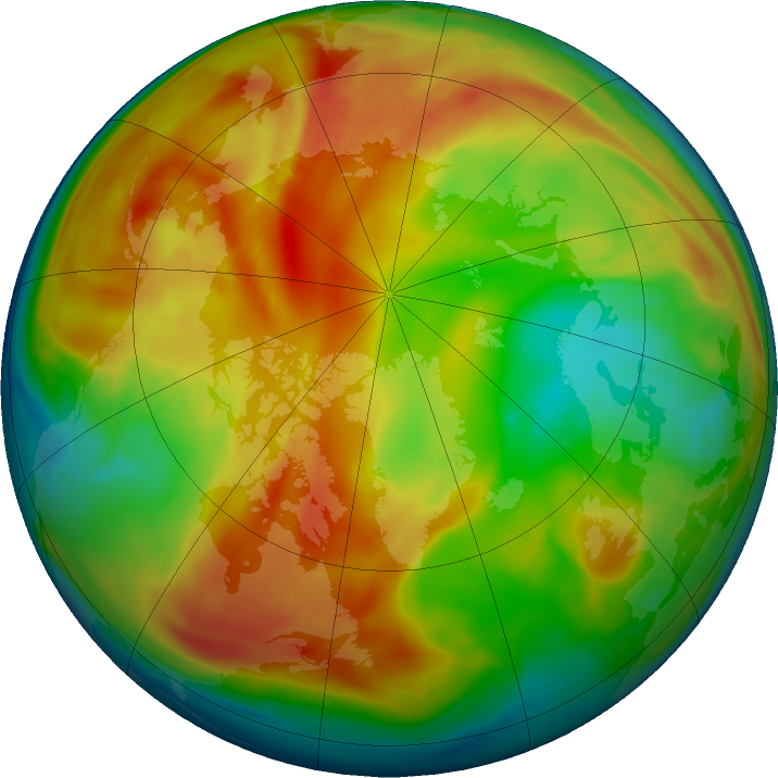 Arctic ozone map for 15 February 2017